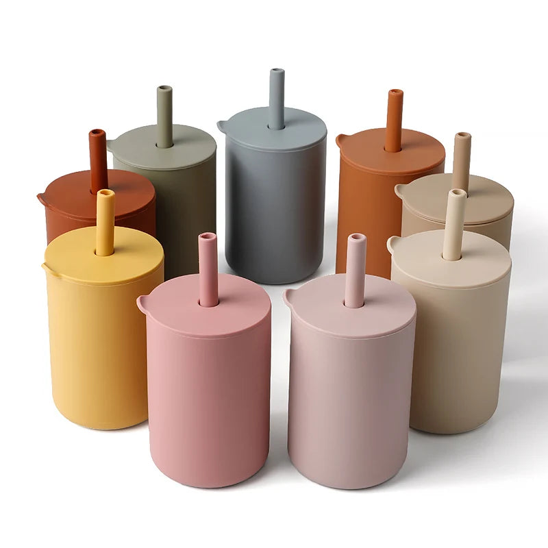 Silicone Cup with Straw